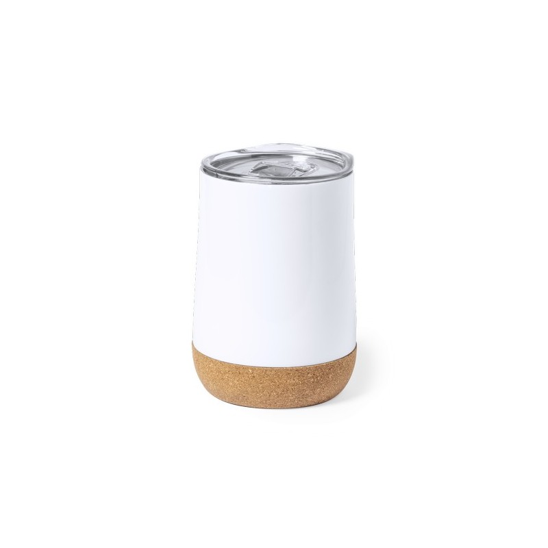 Verre Thermique Personnalisé pour Sublimation - Barker Matières : liège Couleurs : blanc livraison express 24h 48h