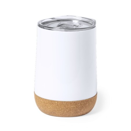 Verre Thermique Personnalisé pour Sublimation - Barker Matières : liège Couleurs : blanc livraison express 24h 48h