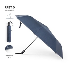 Parapluie Éco-responsable Personnalisé à Prix Abordable - Nereus Matières : PET recyclé Couleurs : bleu marine 2
