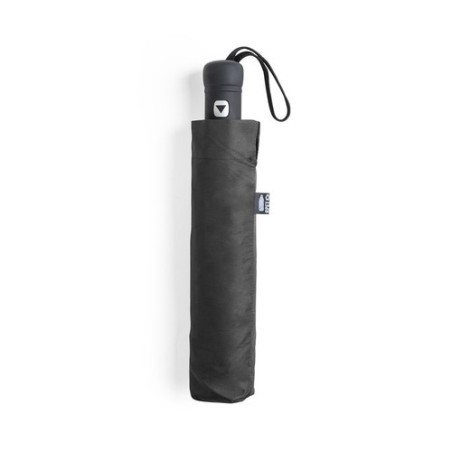 Parapluie Éco-responsable Personnalisé à Prix Abordable - Nereus Matières : PET recyclé Couleurs : noir cadeau affaires élégant