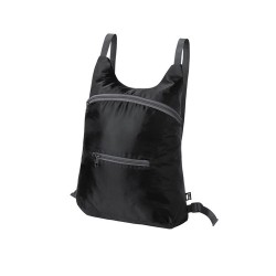 Sac à Dos Éco-responsable Pliable Personnalisé Pas Cher - Brocky Matières : PET recyclé Couleurs : noir