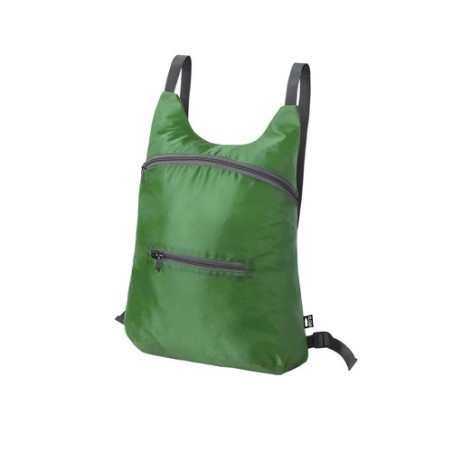 Sac à Dos Éco-responsable Pliable Personnalisé Pas Cher - Brocky Matières : PET recyclé Couleurs : noir objet promo petit budget