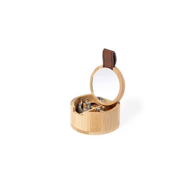 Étui à Bijoux Personnalisé Élégance Naturelle - Fontana Matières : bambou personnalisable avec votre logo
