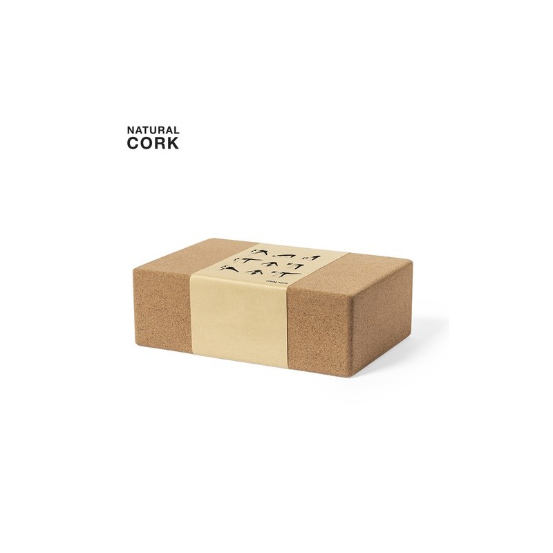 Bloc de Yoga Éco-responsable Personnalisé - Accessoire Fitness Natara Matières : liège goodies publicitaire événementiel