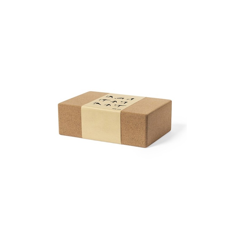 Bloc de Yoga Éco-responsable Personnalisé - Accessoire Fitness Natara Matières : liège marquage laser ultra précis