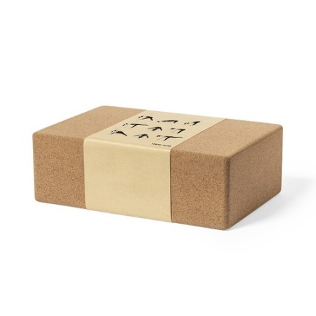 Bloc de Yoga Éco-responsable Personnalisé - Accessoire Fitness Natara Matières : liège marquage laser ultra précis