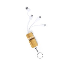Câble de Charge Multifonction Éco-responsable Drusek Matières : bambou 2