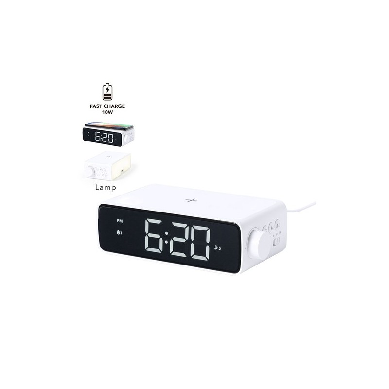 Horloge Multifonction Personnalisée avec Chargeur et Lampe LED Fabirt