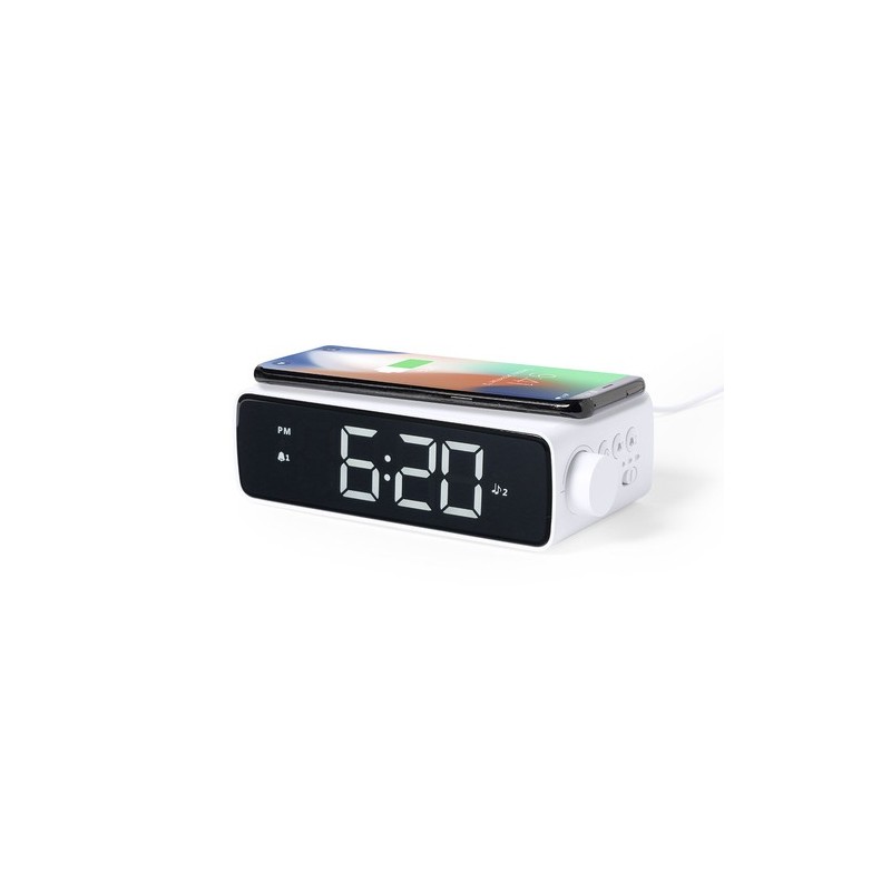 Horloge Multifonction Personnalisée avec Chargeur et Lampe LED Fabirt cadeau entreprise pas cher