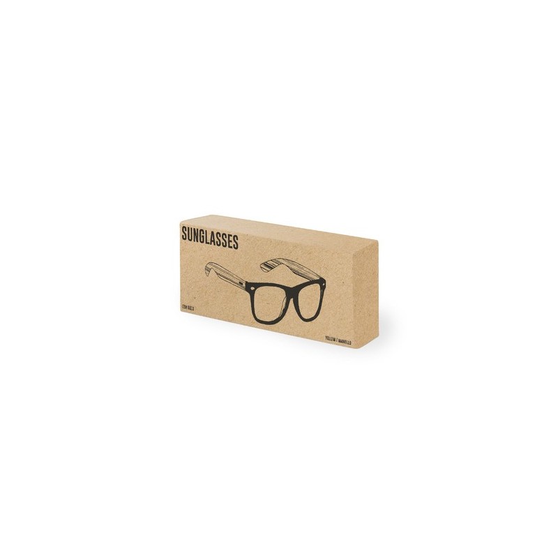 Lunettes de Soleil Personnalisées UV400 Mitrox pas cher Matières : bambou Couleurs : jaune goodies entreprise design
