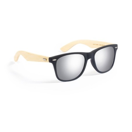 Lunettes de Soleil Personnalisées UV400 Mitrox pas cher Matières : bambou Couleurs : gris cadeau entreprise pas cher