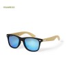 Lunettes de Soleil Personnalisées UV400 Mitrox pas cher Matières : bambou Couleurs : gris marquage laser ultra précis