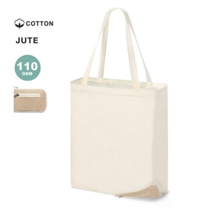 Sac Pliable Éco-responsable Personnalisé Idéal pour vos Courses - Dylan Matières : coton Couleurs : naturel personnalisable avec