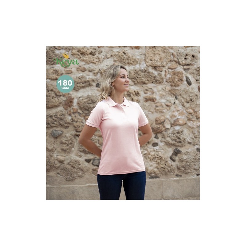 Polo Femme 100% Coton Coloré Personnalisé "Keya" WPS180 Matières : coton Taille textile : L Couleurs : bleu marquage laser ultra