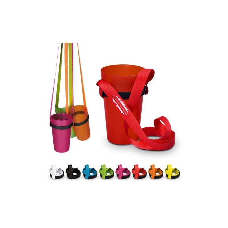 Porte Gobelet Pratique avec Lanyard Personnalisable