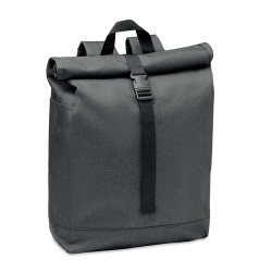 Sac à dos  600D RPET 2 tons UDINE Matières : PET recyclé Couleurs : noir