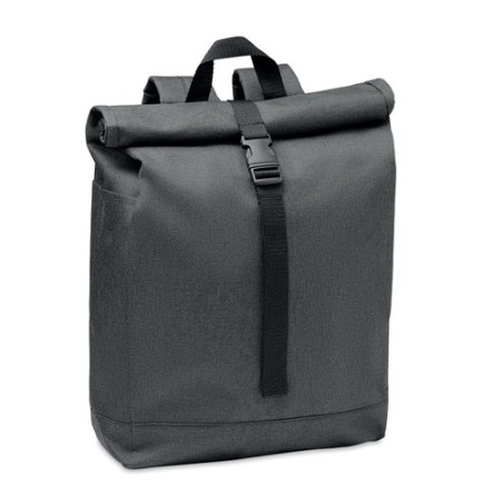 Sac à dos  600D RPET 2 tons UDINE Matières : PET recyclé Couleurs : noir