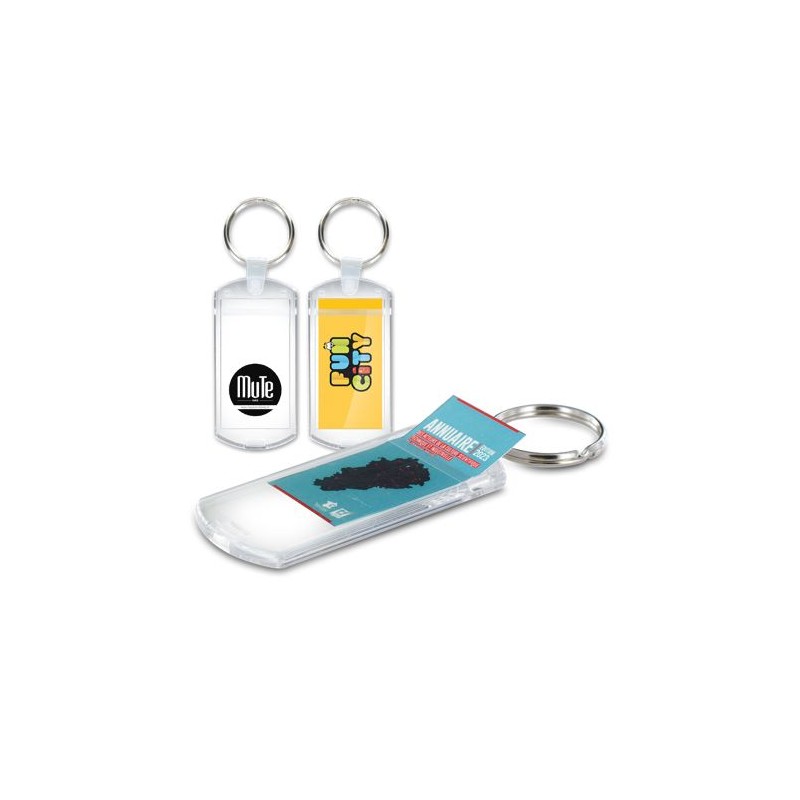 Porte Clés Transparent Personnalisable