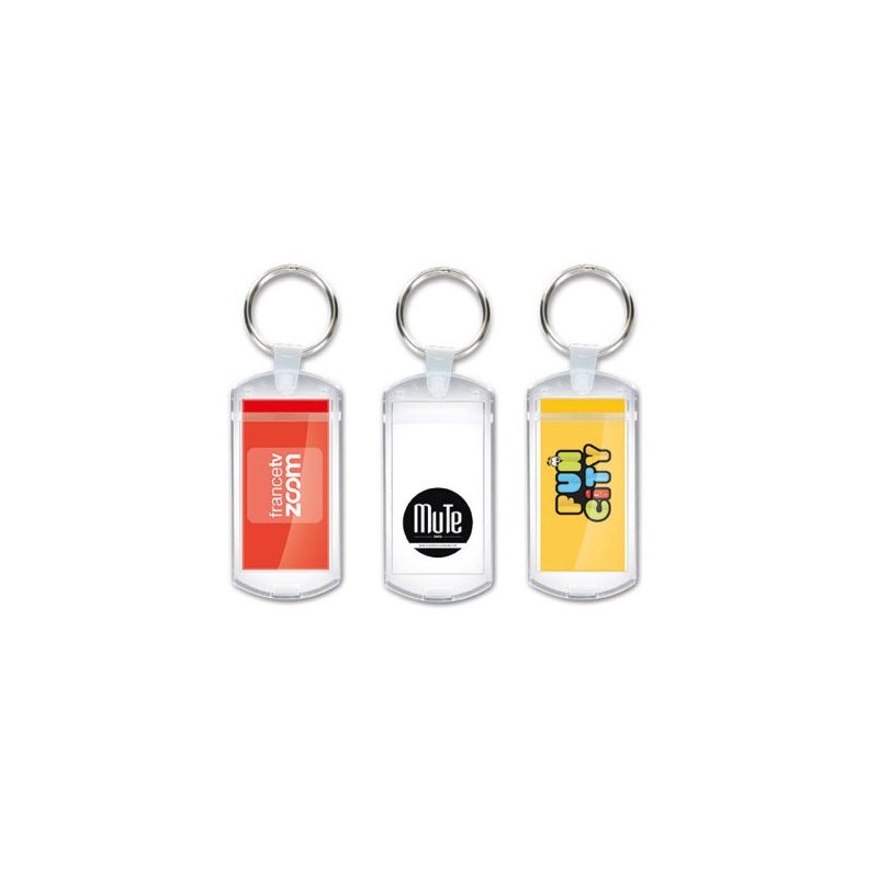 Porte Clés Transparent Personnalisable