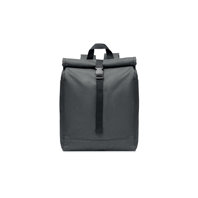 Sac à dos  600D RPET 2 tons UDINE Matières : PET recyclé Couleurs : noir personnalisable avec votre logo