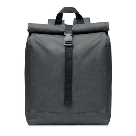 Sac à dos  600D RPET 2 tons UDINE Matières : PET recyclé Couleurs : noir personnalisable avec votre logo