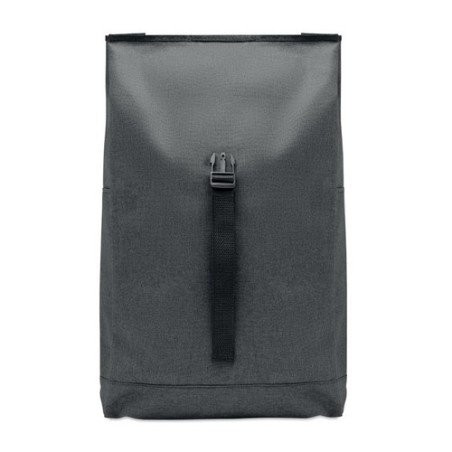Sac à dos  600D RPET 2 tons UDINE Matières : PET recyclé Couleurs : noir impression haute définition