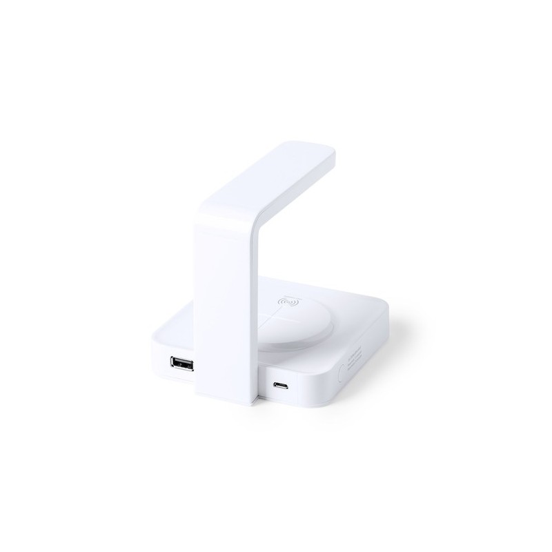 Lampe UV Stérilisatrice Éco-responsable et Chargeur Sans Fil Personnalisé - Blay Couleurs : blanc cadeau entreprise pas cher