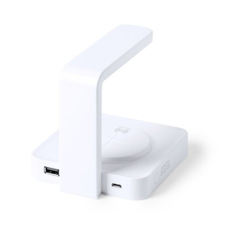Lampe UV Stérilisatrice Éco-responsable et Chargeur Sans Fil Personnalisé - Blay Couleurs : blanc cadeau entreprise pas cher