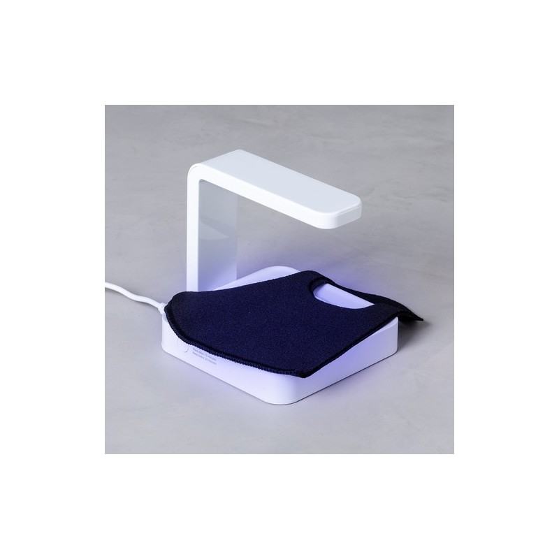 Lampe UV Stérilisatrice Éco-responsable et Chargeur Sans Fil Personnalisé - Blay Couleurs : blanc livraison express 24h 48h