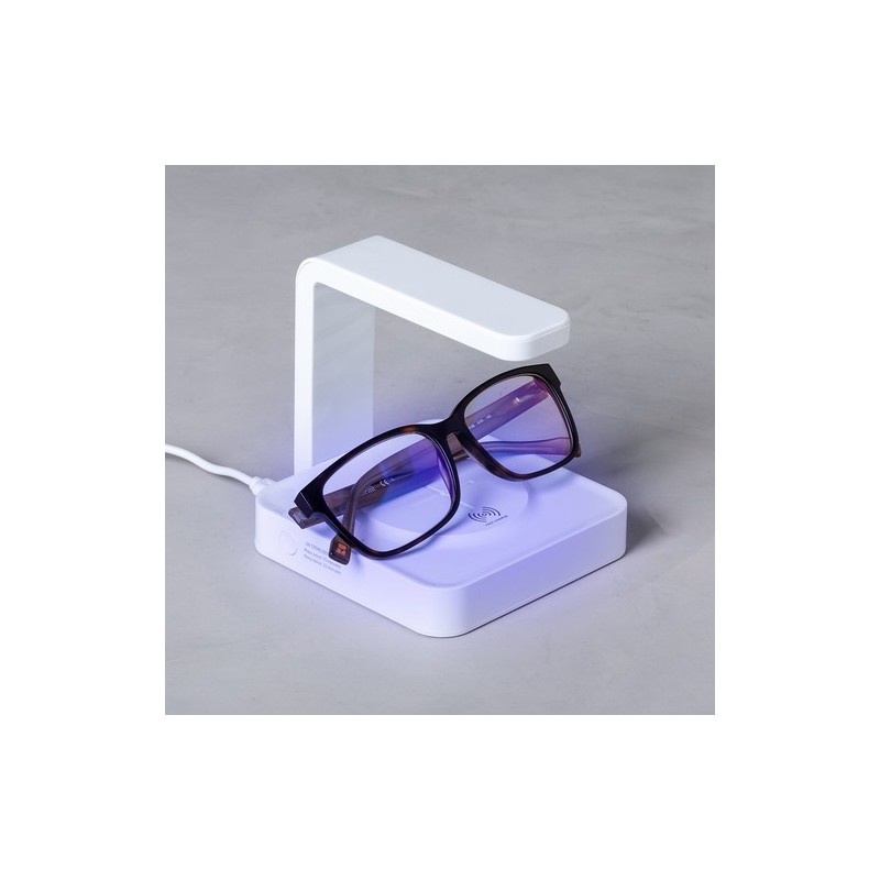 Lampe UV Stérilisatrice Éco-responsable et Chargeur Sans Fil Personnalisé - Blay Couleurs : blanc personnalisation rapide en Fra
