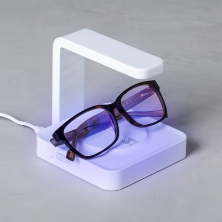Lampe UV Stérilisatrice Éco-responsable et Chargeur Sans Fil Personnalisé - Blay Couleurs : blanc personnalisation rapide en Fra