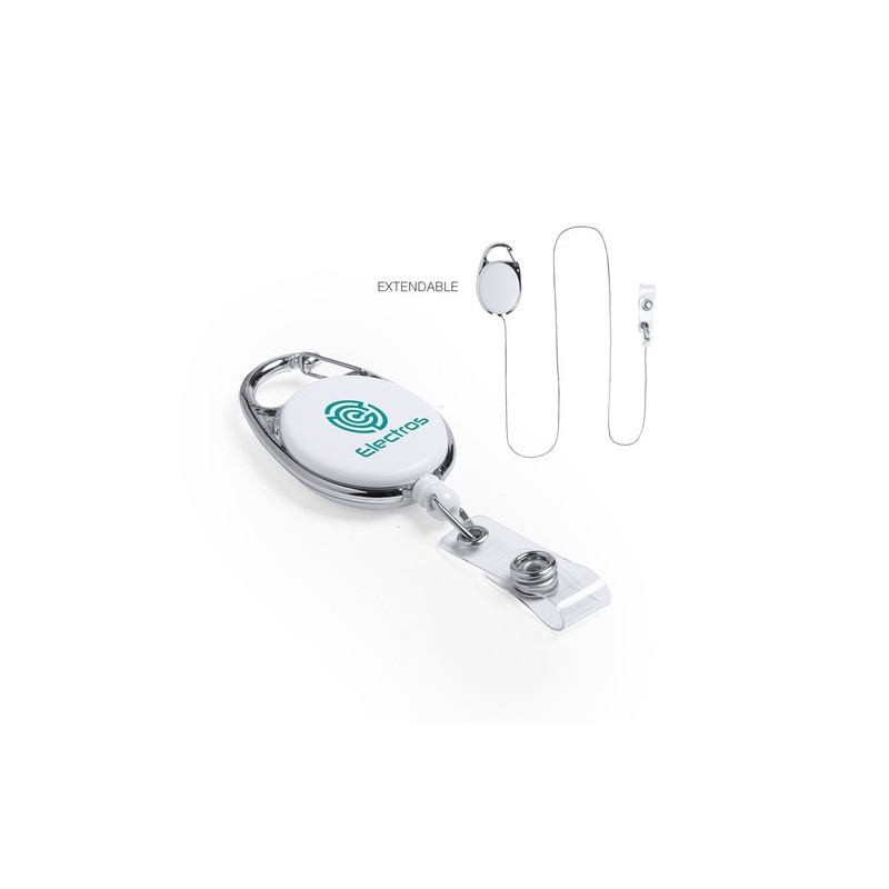 Porte Badge Événementiel Personnalisé pas cher - Napper Couleurs : blanc personnalisable avec votre logo