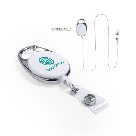 Porte Badge Événementiel Personnalisé pas cher - Napper Couleurs : blanc personnalisable avec votre logo