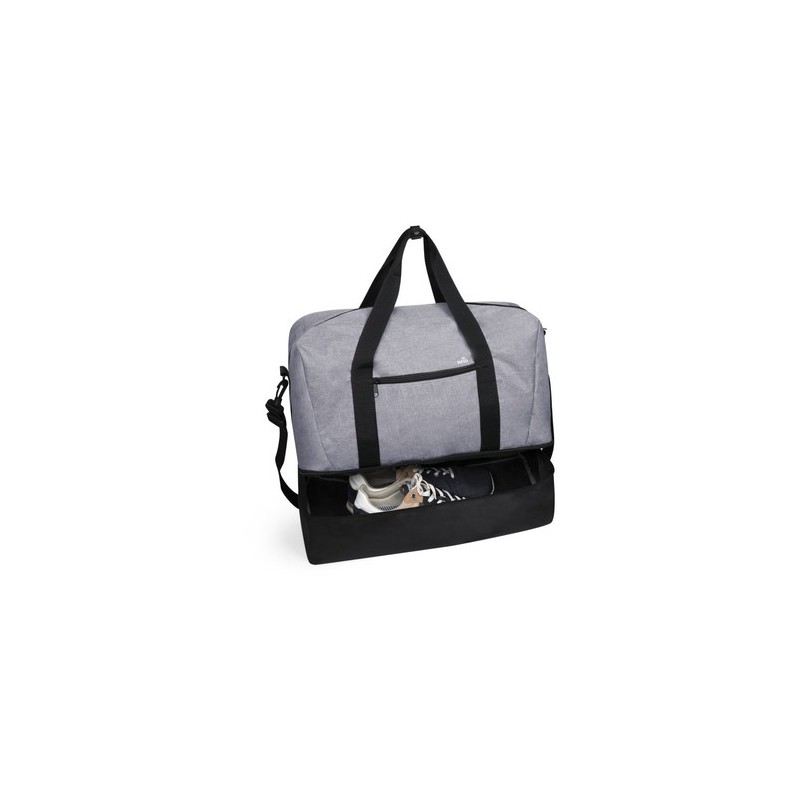 Sac de voyage Personnalisé en toile - Kanit Matières : polyester Couleurs : gris cadeau entreprise pas cher