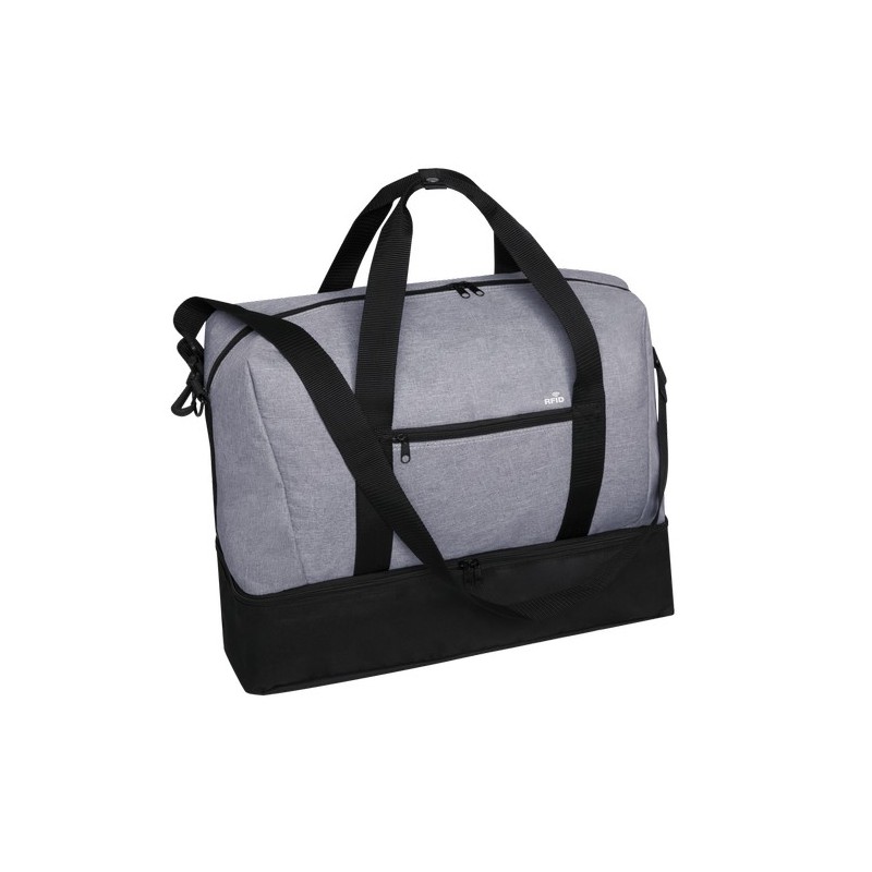 Sac de voyage Personnalisé en toile - Kanit Matières : polyester Couleurs : gris goodies publicitaire événementiel