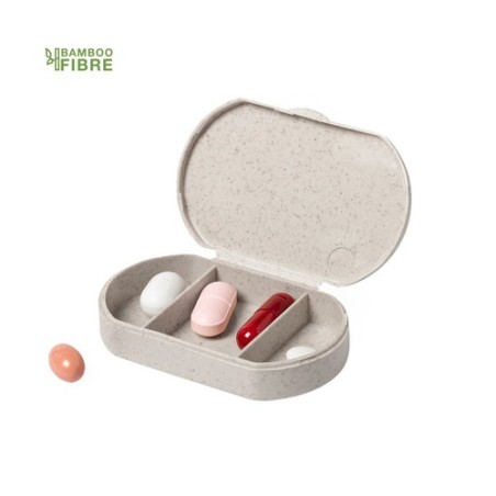 Pilulier Pratique Personnalisé Éco-responsable Varsum Matières : fibre de bambou Couleurs : naturel personnalisable avec votre l