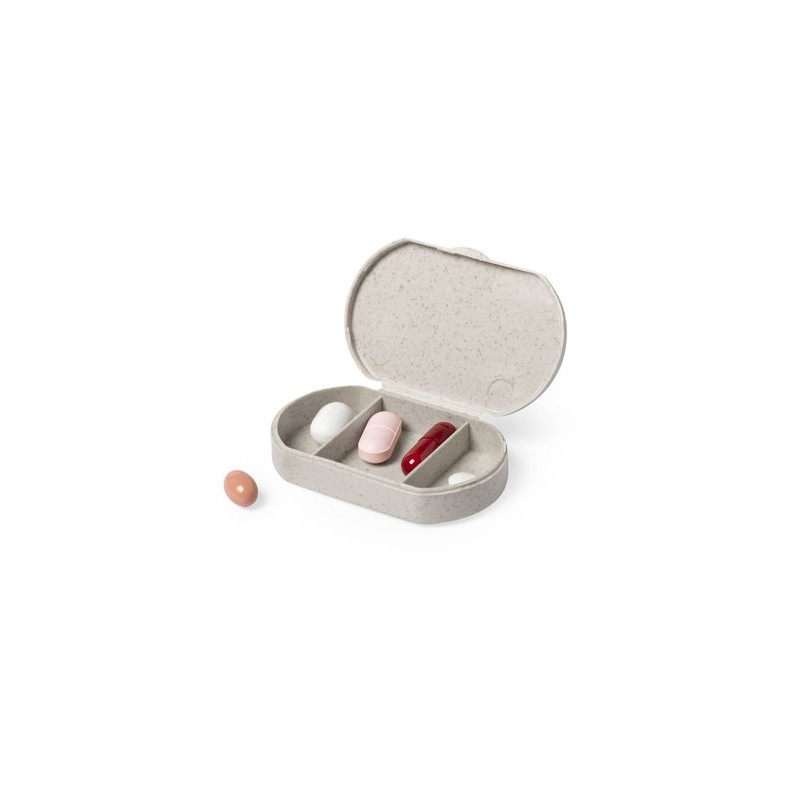 Pilulier Pratique Personnalisé Éco-responsable Varsum Matières : fibre de bambou Couleurs : naturel goodies publicitaire événeme