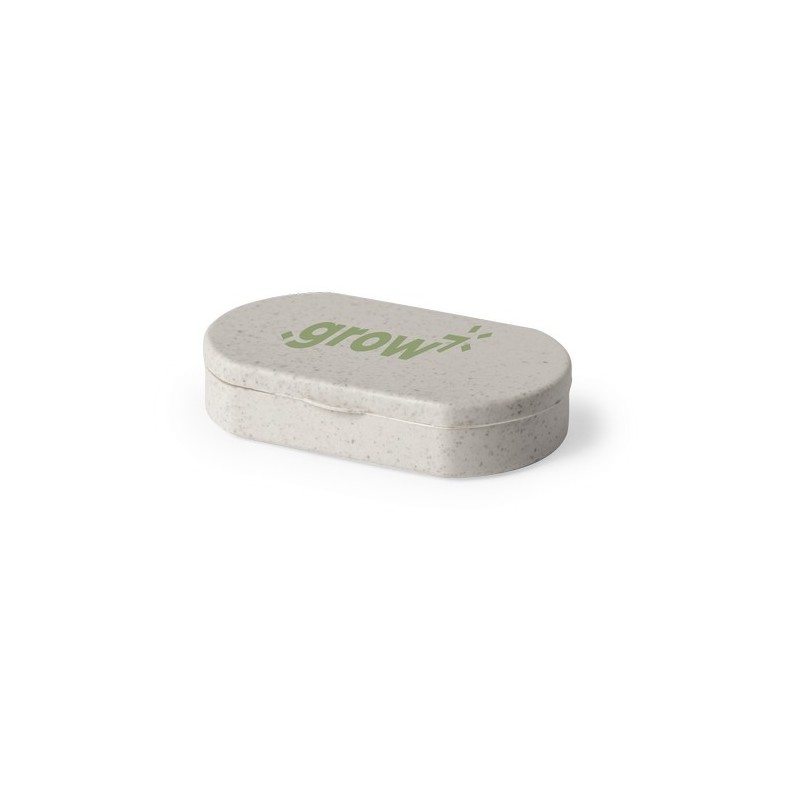 Pilulier Pratique Personnalisé Éco-responsable Varsum Matières : fibre de bambou Couleurs : naturel impression haute définition