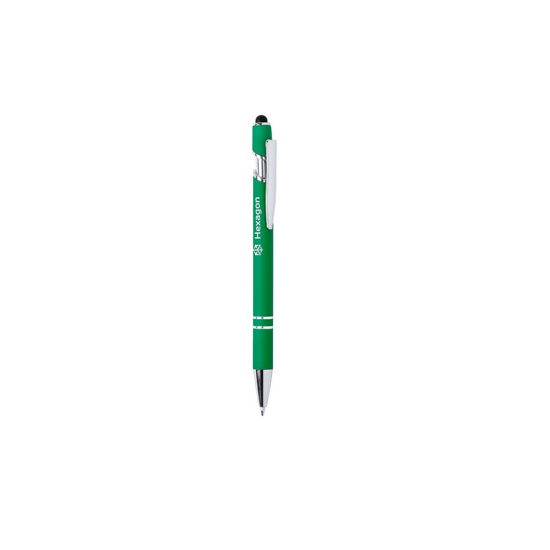 Stylet bille personnalisé multifonction - Lekor Matières : caoutchouc Couleurs : bleu goodies publicitaire durable