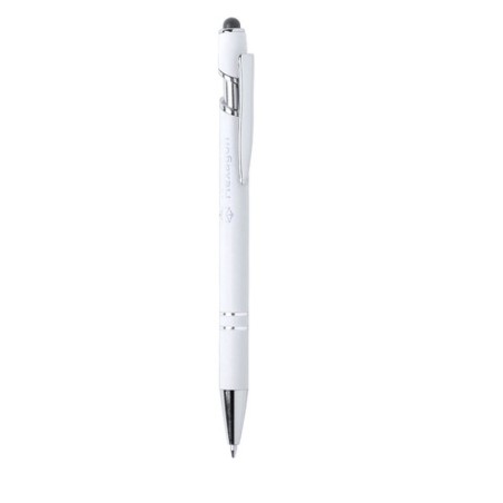 Stylet bille personnalisé multifonction - Lekor Matières : caoutchouc Couleurs : rouge personnalisation sur mesure