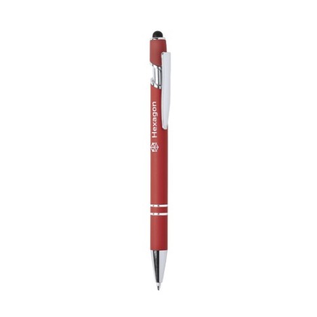 Stylet bille personnalisé multifonction - Lekor Matières : caoutchouc Couleurs : noir accessoire événementiel unique