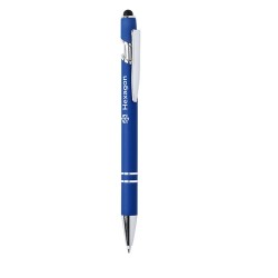 Stylet bille personnalisé multifonction - Lekor Matières : caoutchouc Couleurs : bleu personnalisable avec votre logo
