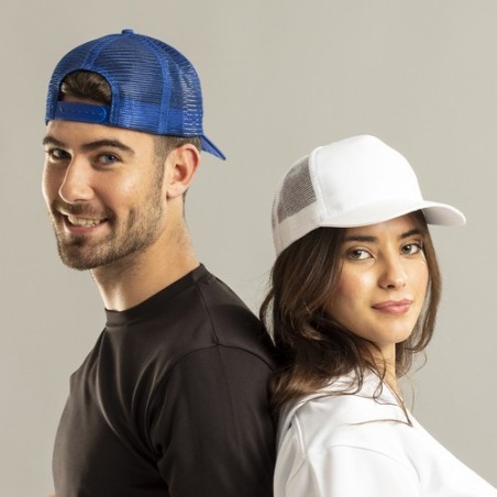Casquette personnalisable  - Clipak - Pour votre marque Matières : polyester Couleurs : blanc marquage couleur éclatante