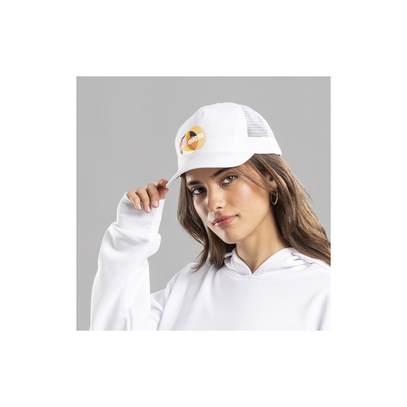 Casquette personnalisable  - Clipak - Pour votre marque Matières : polyester Couleurs : blanc impression haute définition
