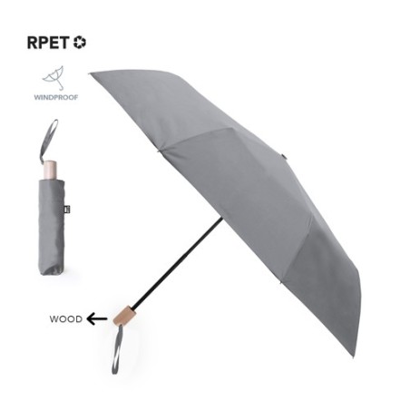 Parapluie  personnalisé éco-friendly - Brosian Matières : PET recyclé Couleurs : bleu personnalisation rapide en France