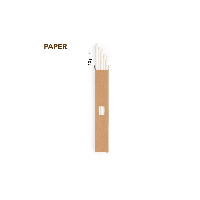 Set de 10 pailles s personnalisées Lantux Matières : papier Couleurs : naturel goodies publicitaire événementiel
