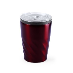 Verre isotherme personnalisé pour entreprise - Modèle Ripon Matières : acier inoxydable Couleurs : noir objet promotionnel éco-r