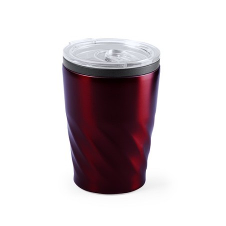 Verre isotherme personnalisé pour entreprise - Modèle Ripon Matières : acier inoxydable Couleurs : noir objet promotionnel éco-r