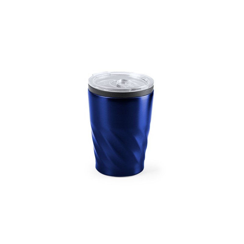 Verre isotherme personnalisé pour entreprise - Modèle Ripon Matières : acier inoxydable Couleurs : noir objet promo petit budget
