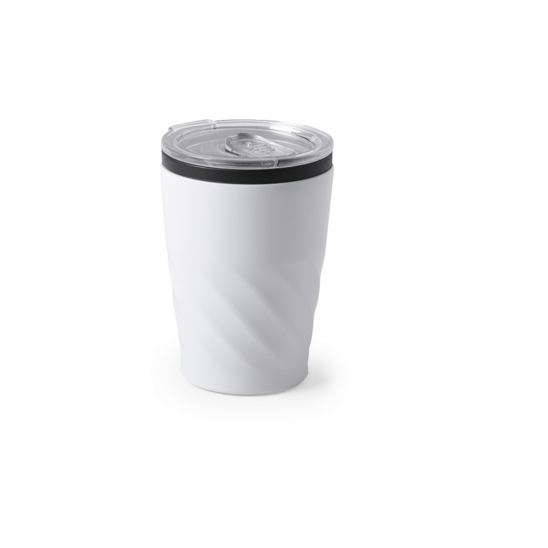 Verre isotherme personnalisé pour entreprise - Modèle Ripon Matières : acier inoxydable Couleurs : blanc cadeau entreprise pas c
